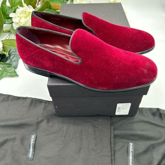 Men’s dolce and Gabbana velvet loafers size 7 made in Italy - Picture 3 of 11